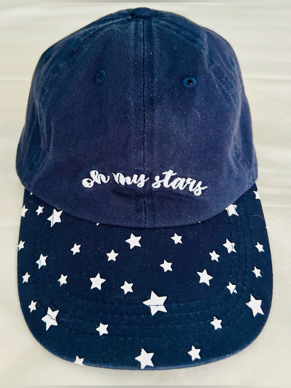Maurices Navy Blue Women’s “oh my stars” Embroidered Star Print Baseball Cap